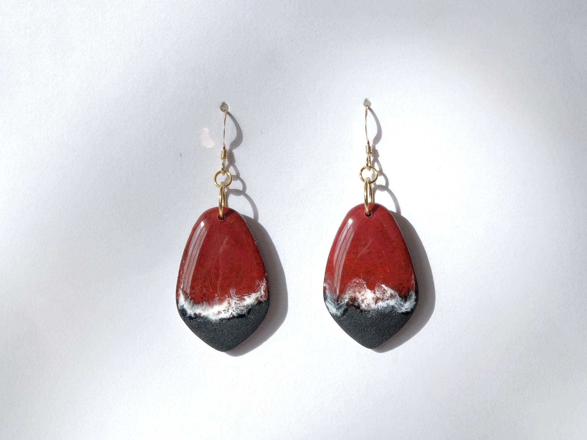 Red & Black Beachscape Earrings #14