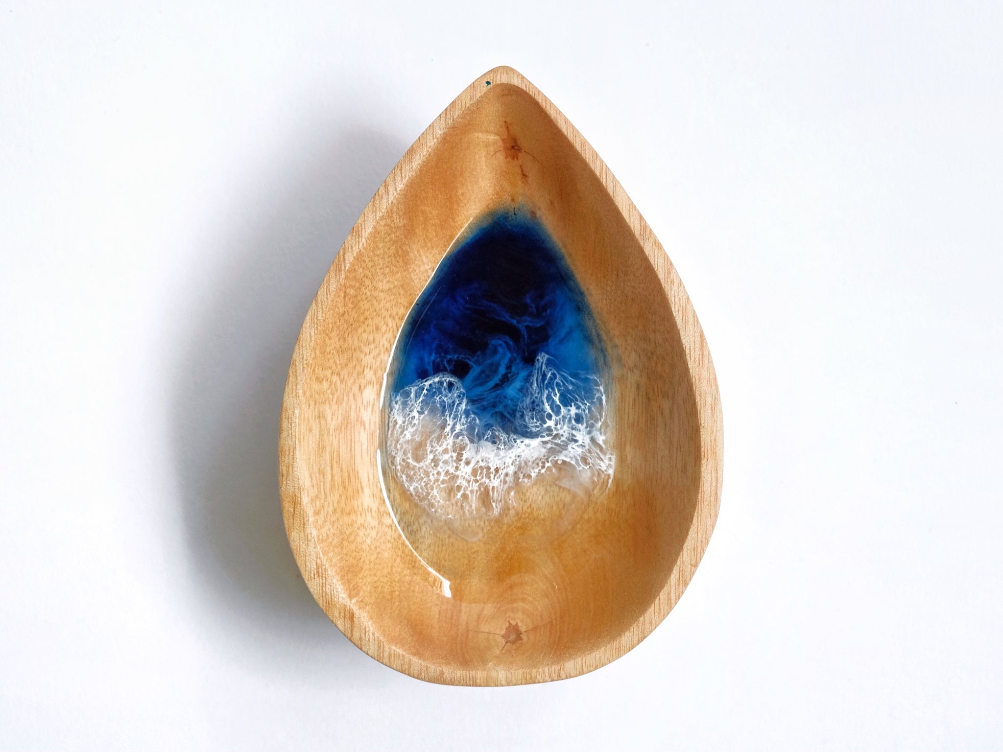 Teardrop Trinket Bowl: Prussian Blue Seascape