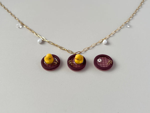 Burgundy Pools: Charm Necklaces