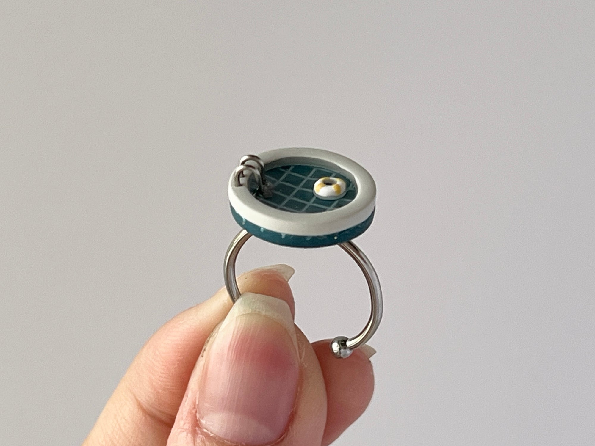 Navy Teal Pools: Mini Circle Ring