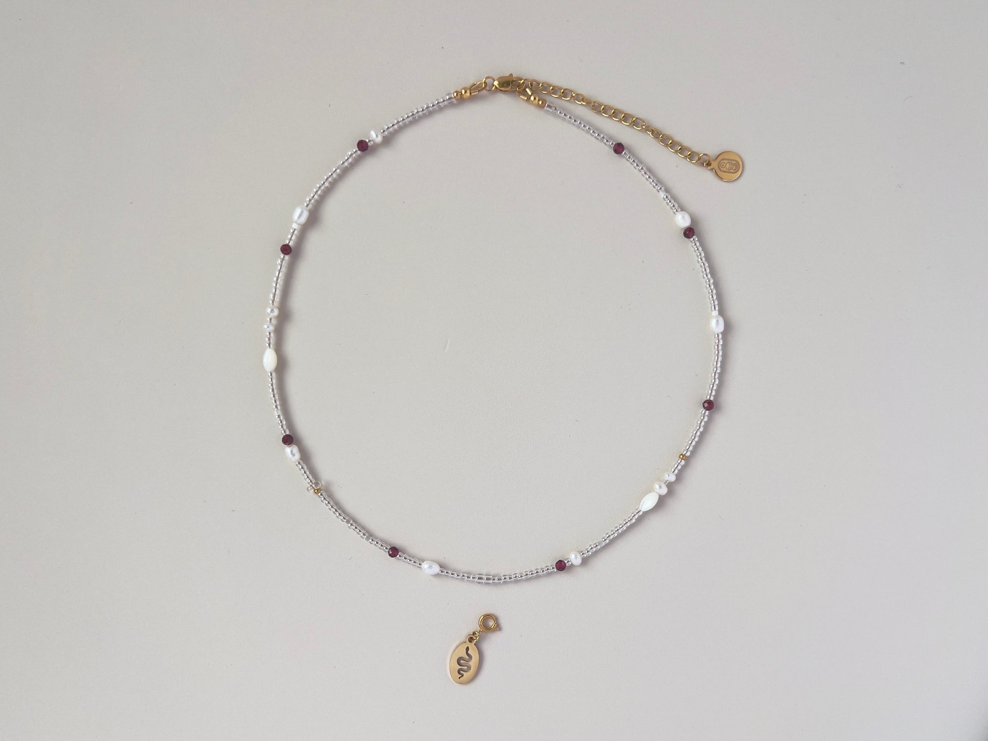 Backorder: Mizu Necklace in Garnet