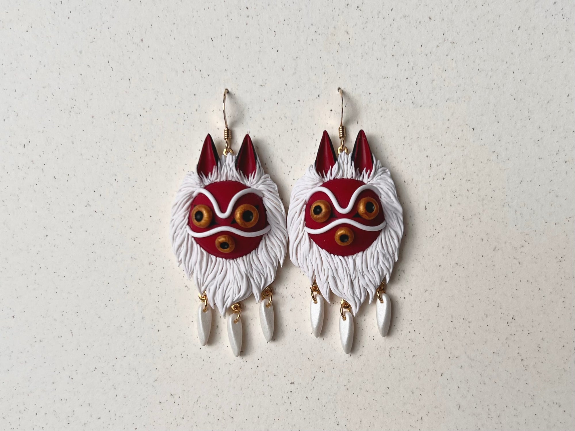 Sculpted Princess Mononoke Earrings #2