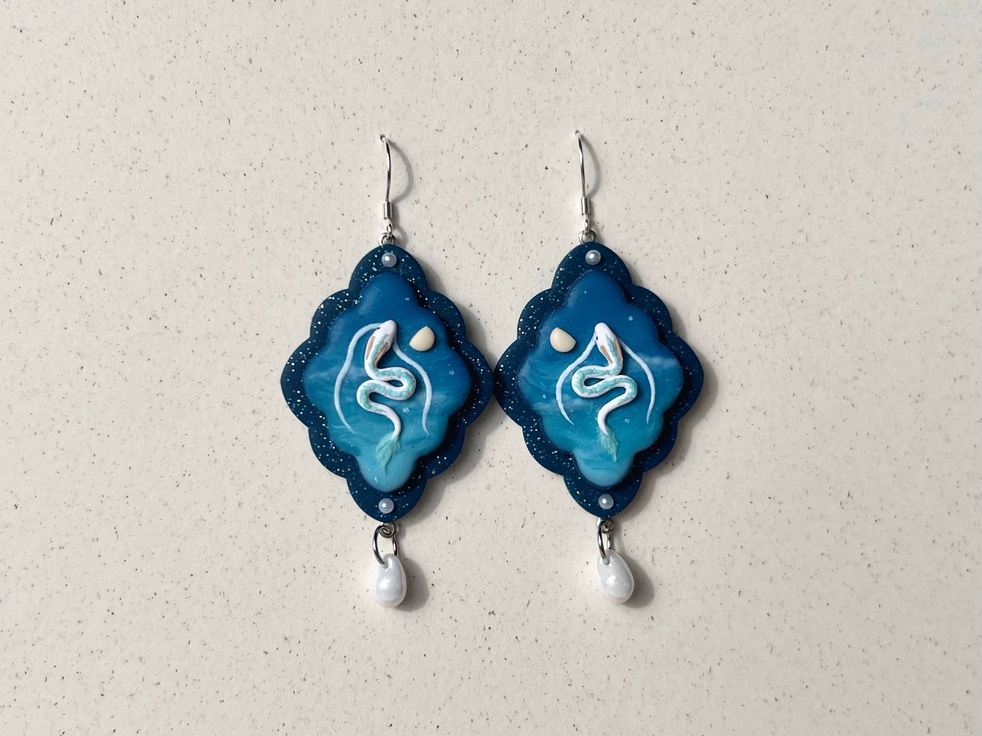 Haku in the Sky Framed Earrings #1