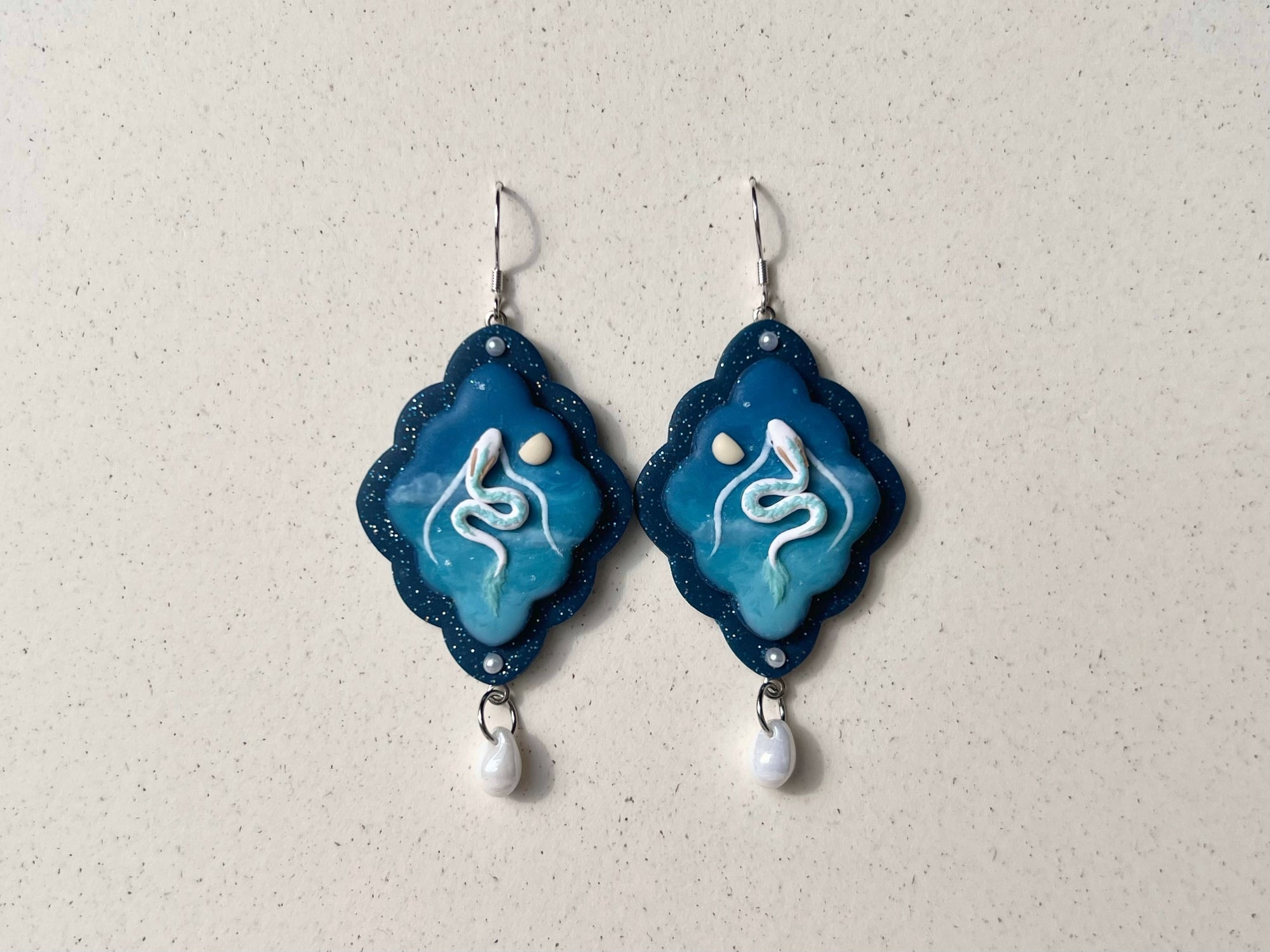 Haku in the Sky Framed Earrings #2