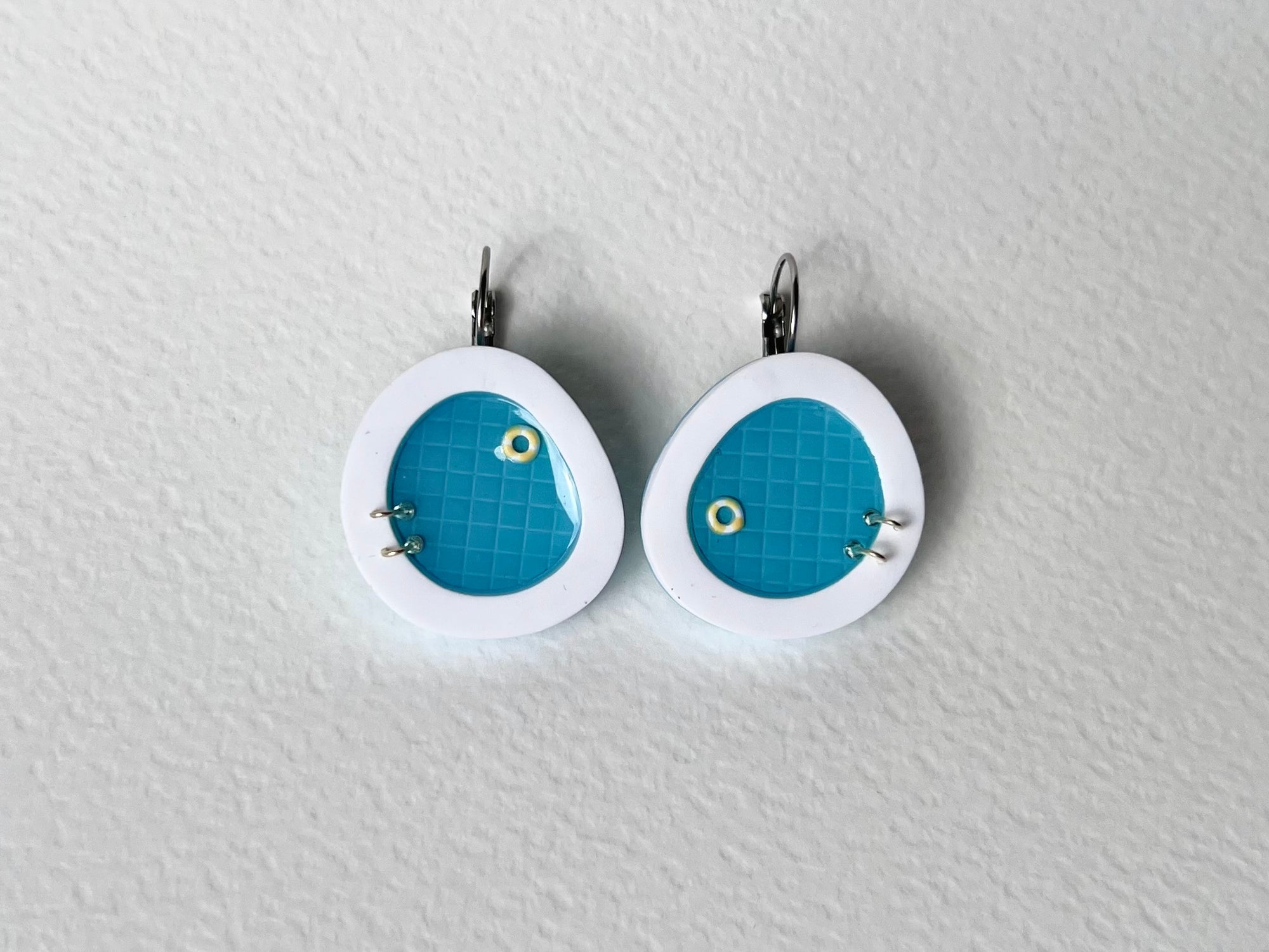 Pool Earrings: Deep Blue #2