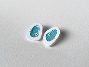 Pool Earrings: Light Blue #3