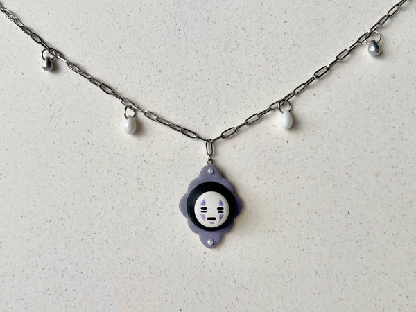 No-Face/Kaonashi Framed Charm Necklace #1