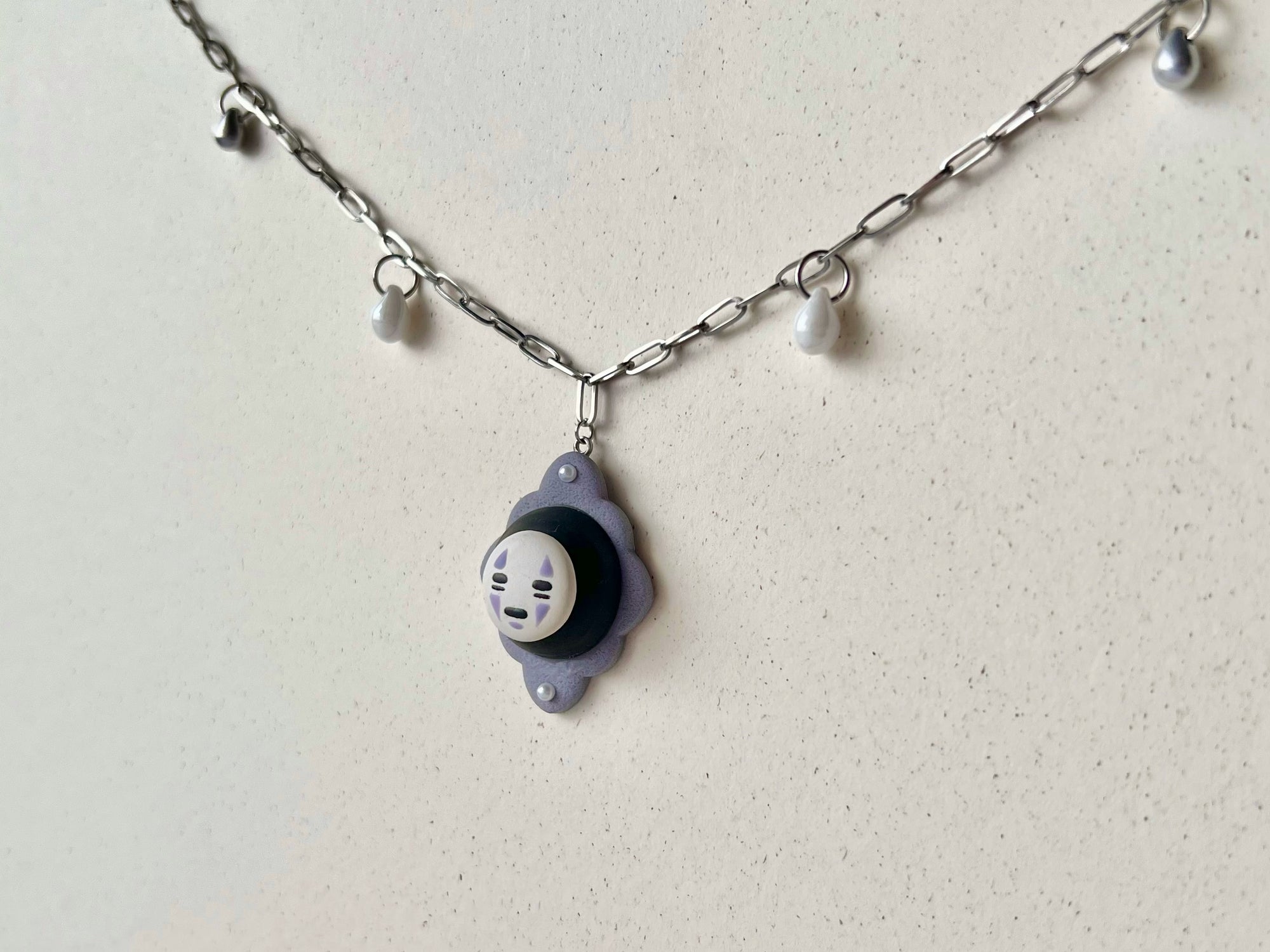 No-Face/Kaonashi Framed Charm Necklace #1