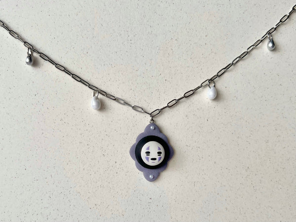 No-Face/Kaonashi Framed Charm Necklace #2