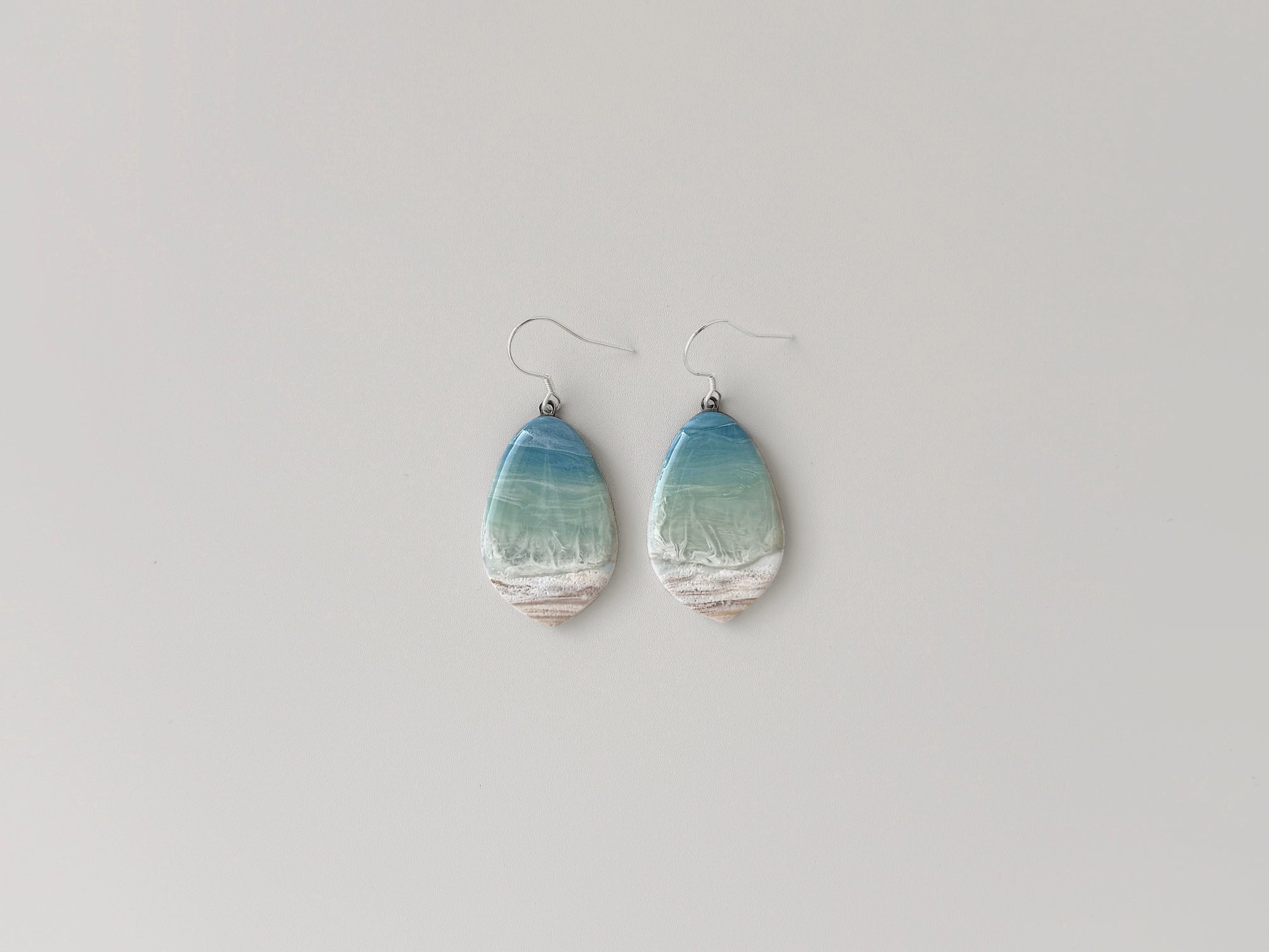 Teal Beachscape Earrings #4