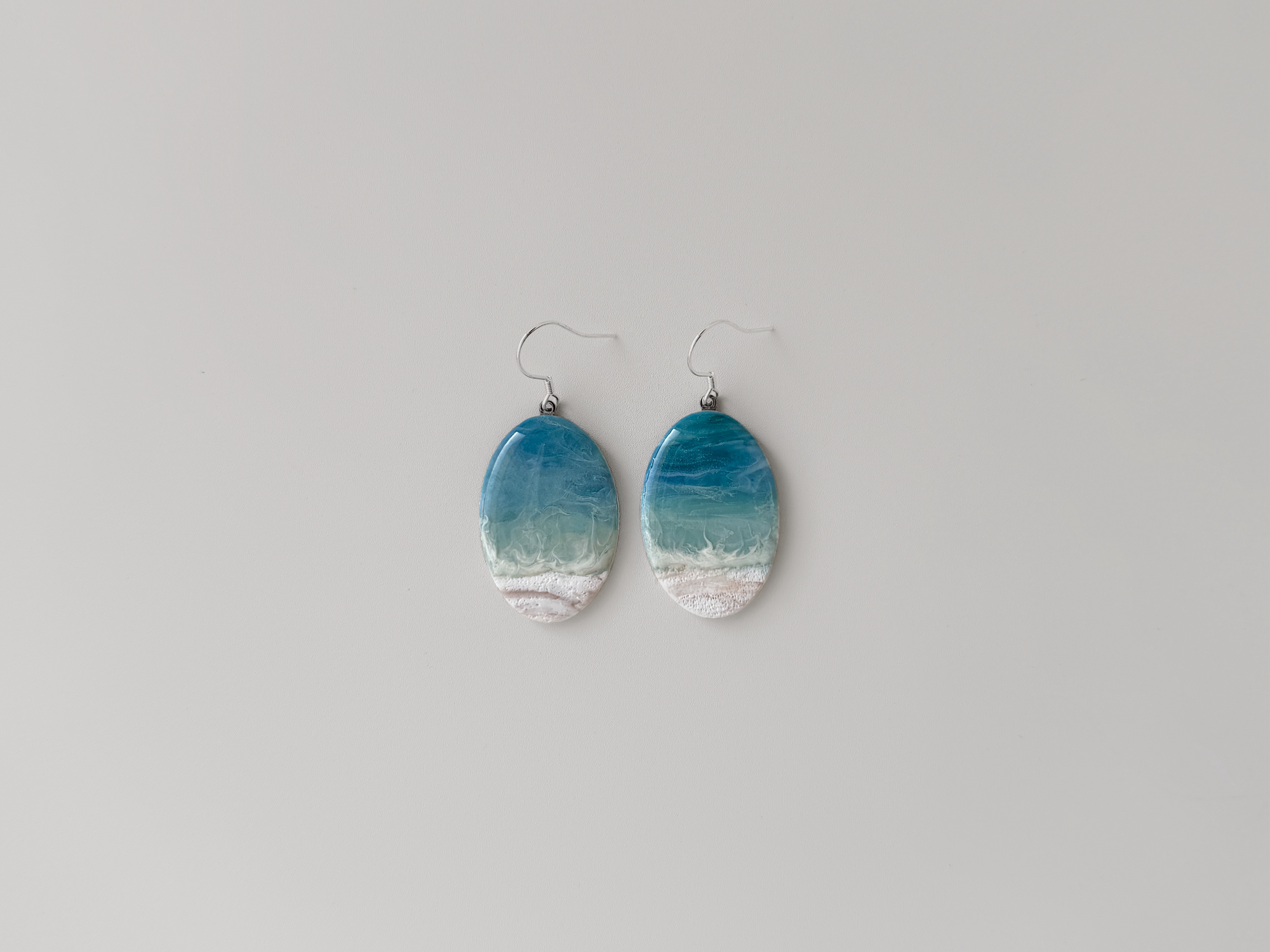 Teal Beachscape Earrings #2