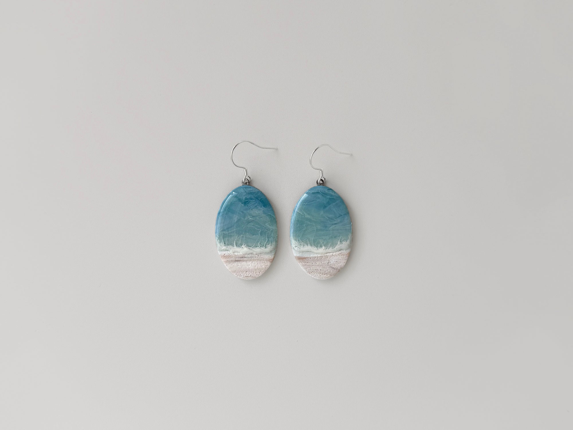 Teal Beachscape Earrings #3
