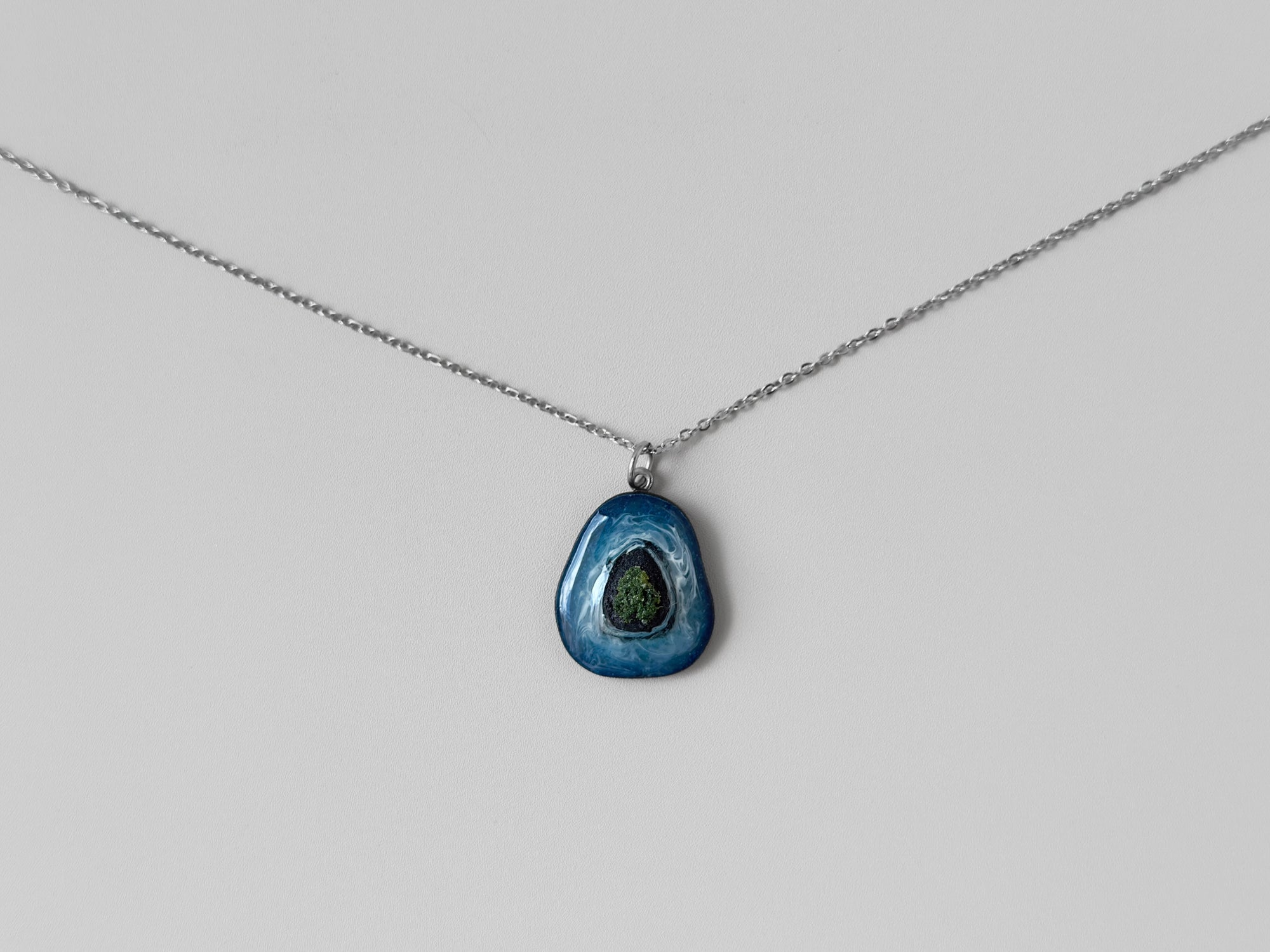 Prussian Blue Island Necklace #4