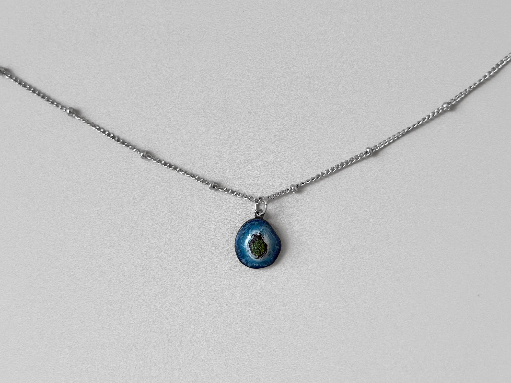 Prussian Blue Island Necklace #1