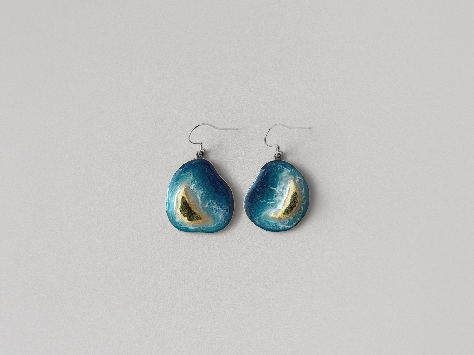 Teal Island Earrings #2