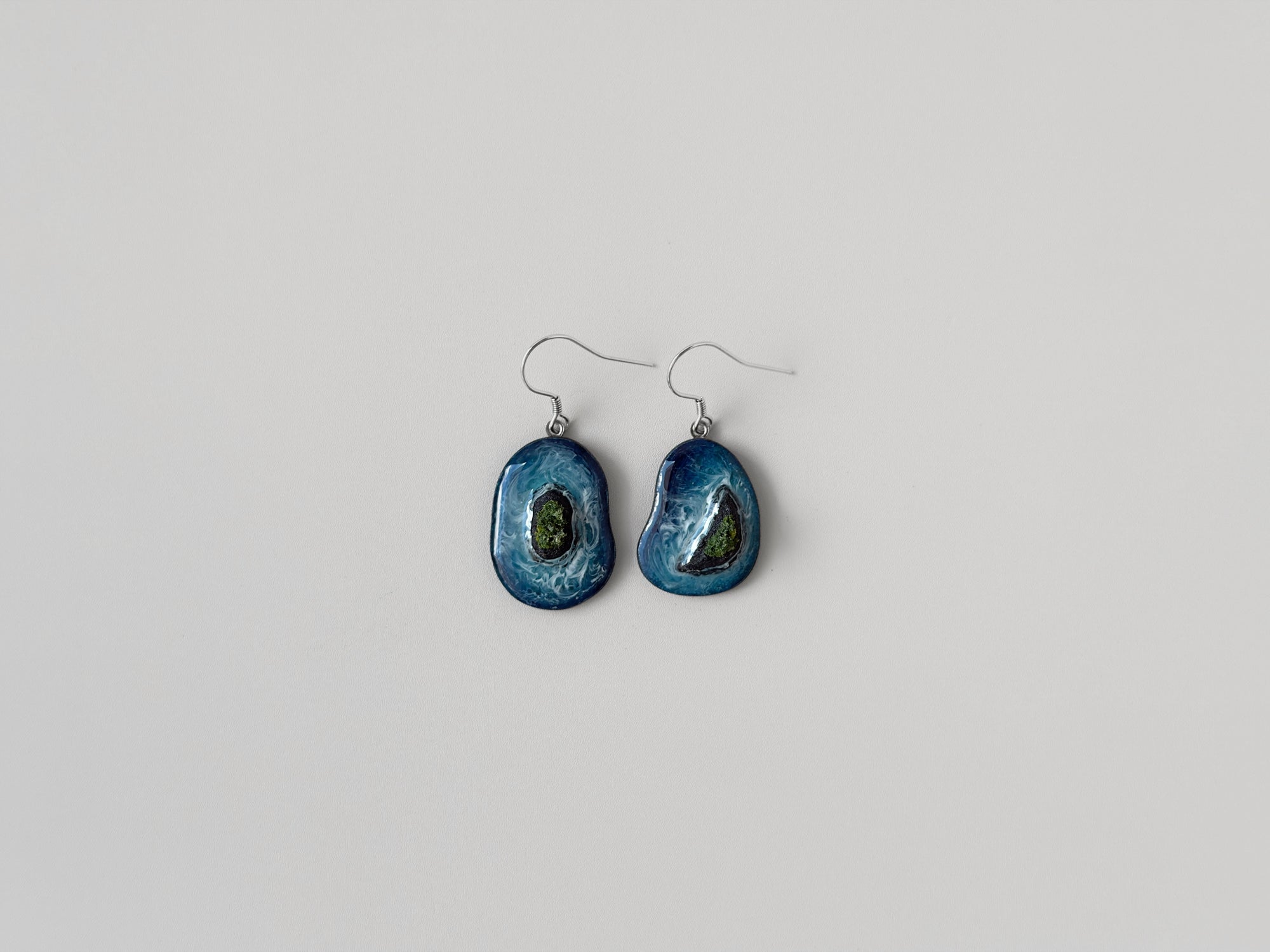 Prussian Blue Island Earrings #1