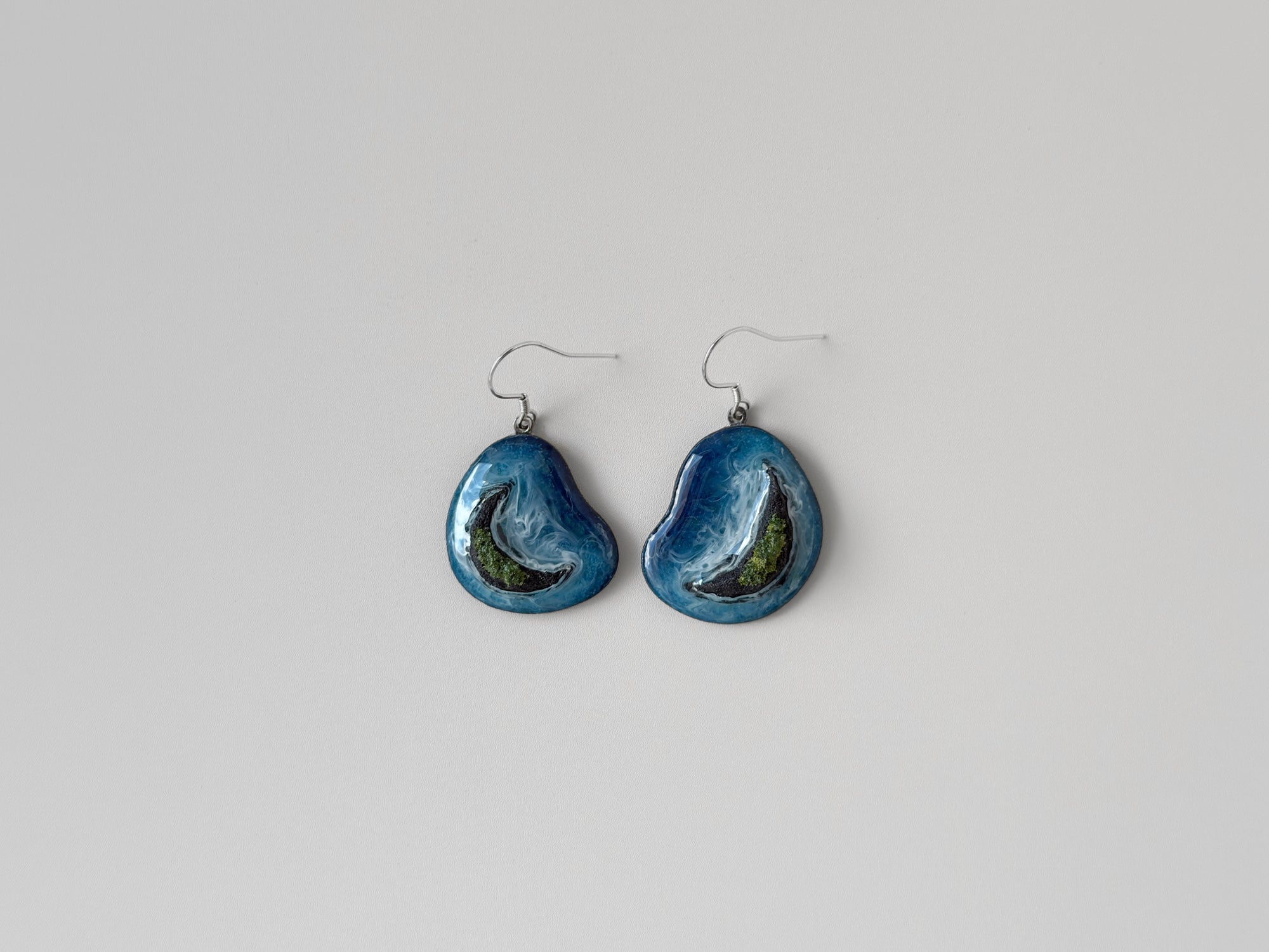 Prussian Blue Island Earrings #2