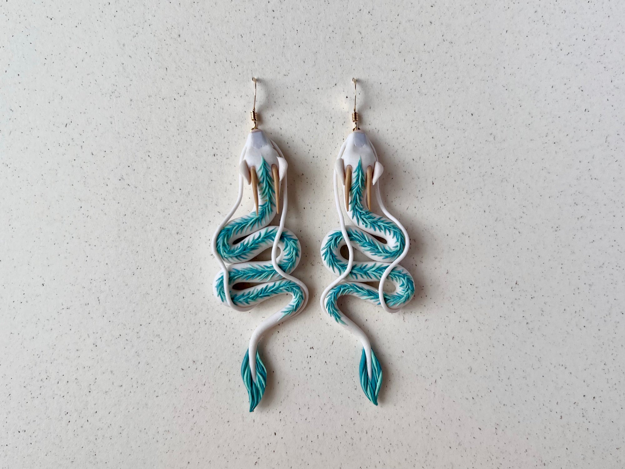 Sculpted Haku Earrings #9