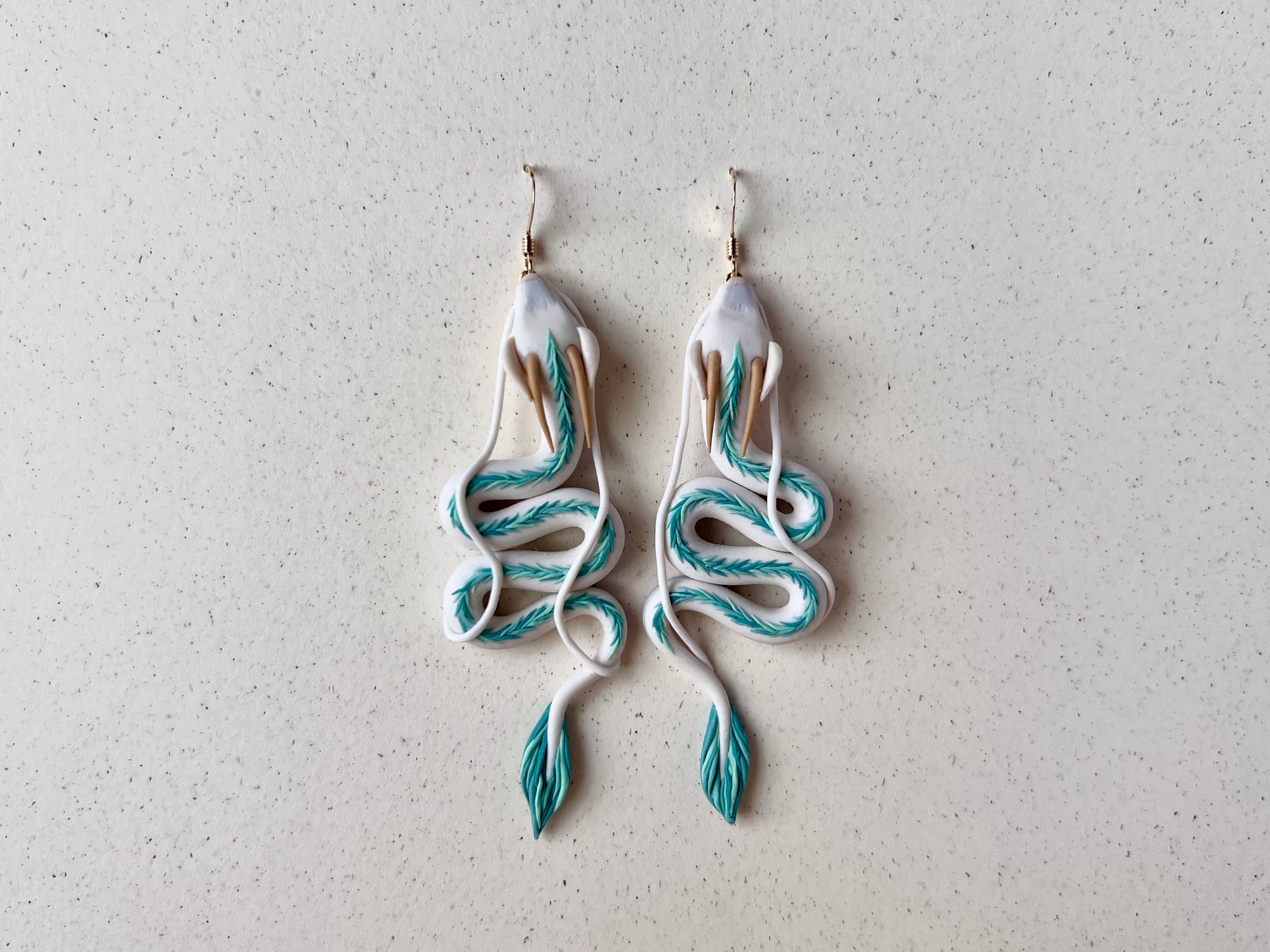 Sculpted Haku Earrings #8