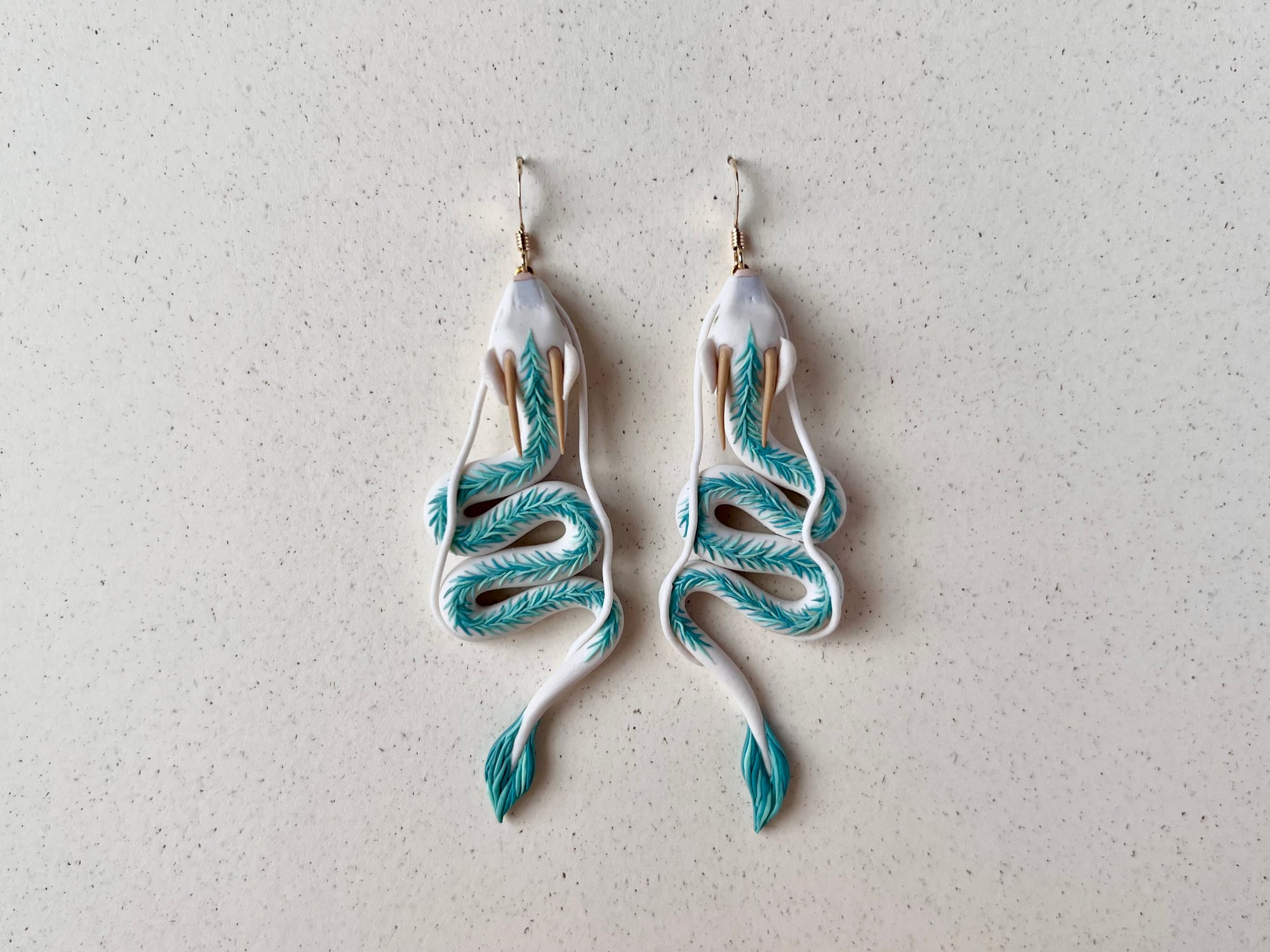 Sculpted Haku Earrings #7