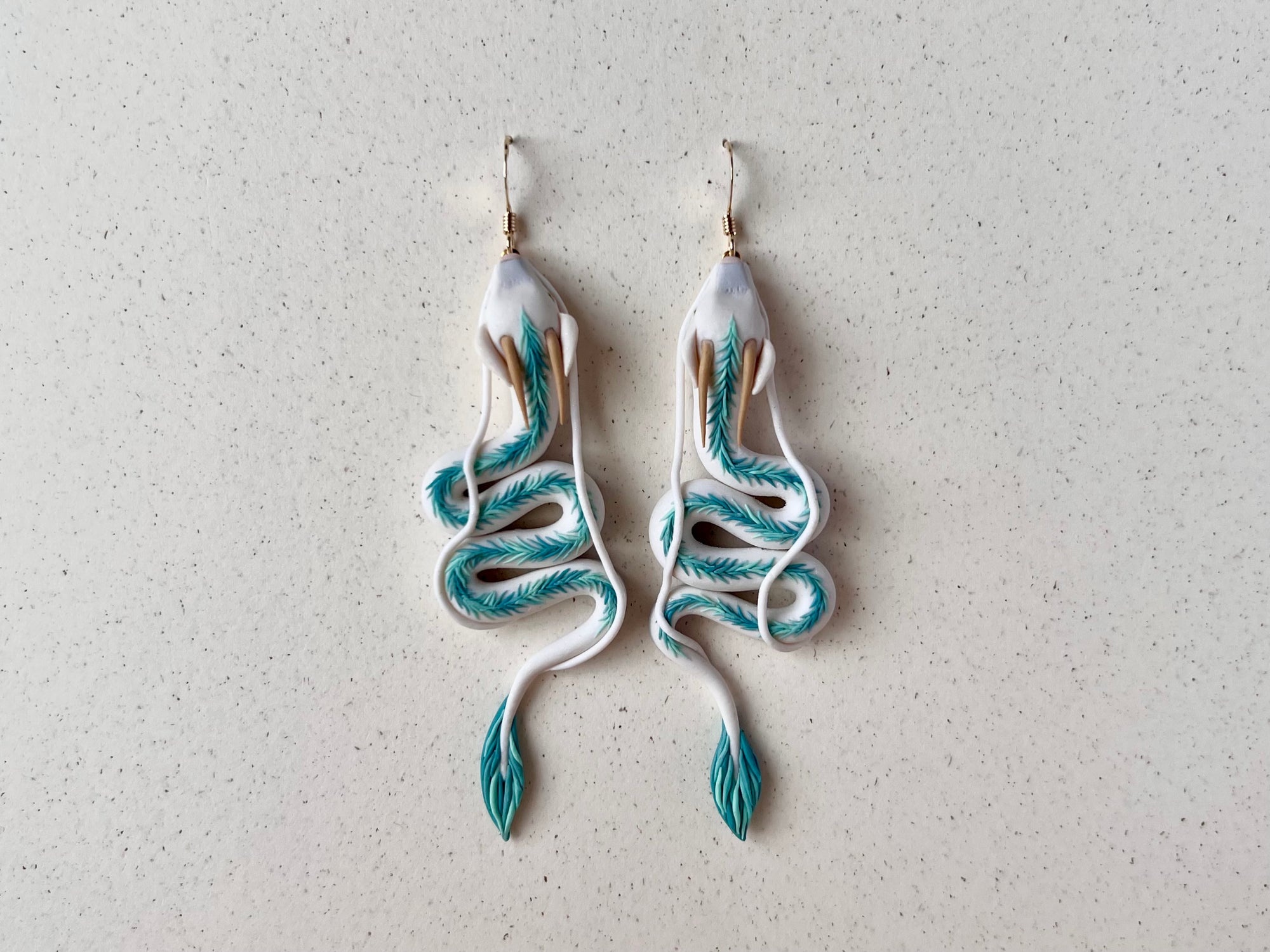 Sculpted Haku Earrings #6