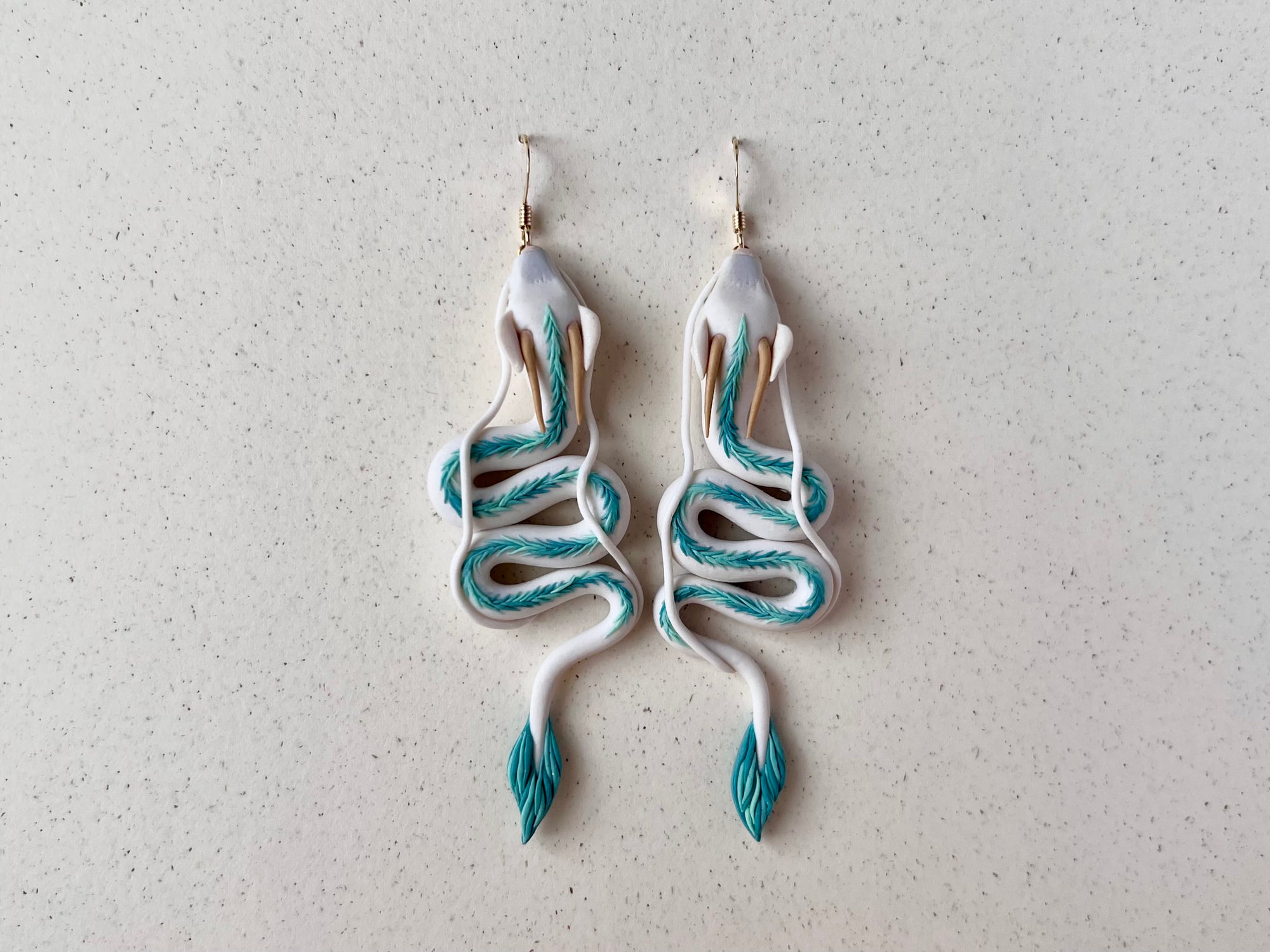 Sculpted Haku Earrings #4