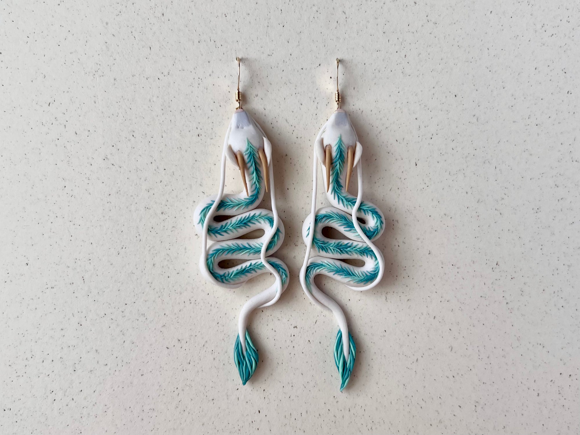 Sculpted Haku Earrings #3