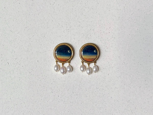 Painted Sunrise Earrings #3