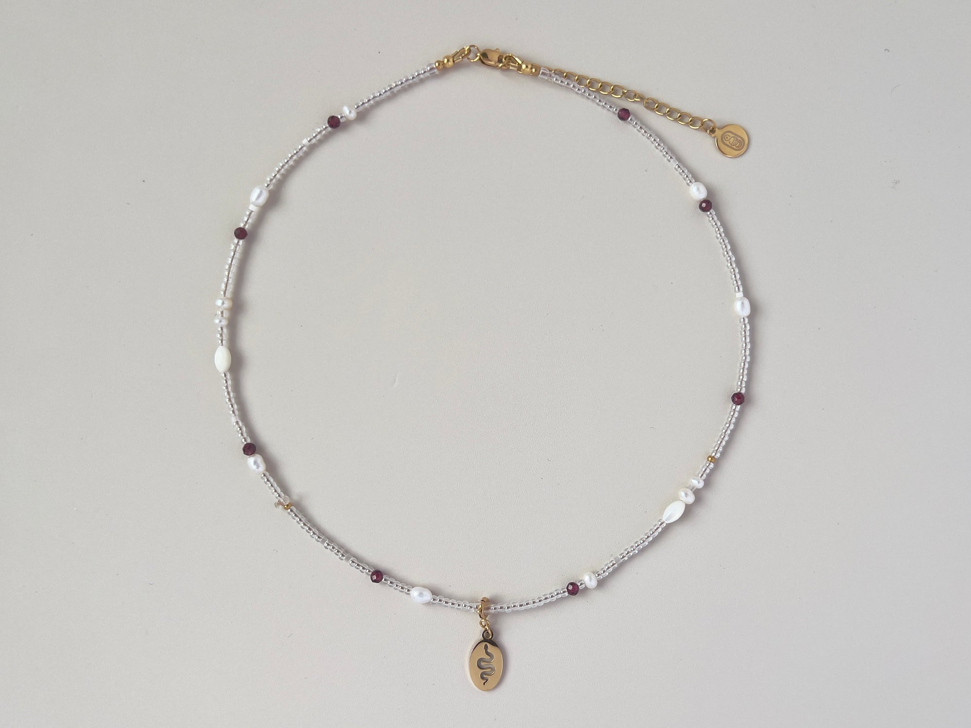 Backorder: Mizu Necklace in Garnet