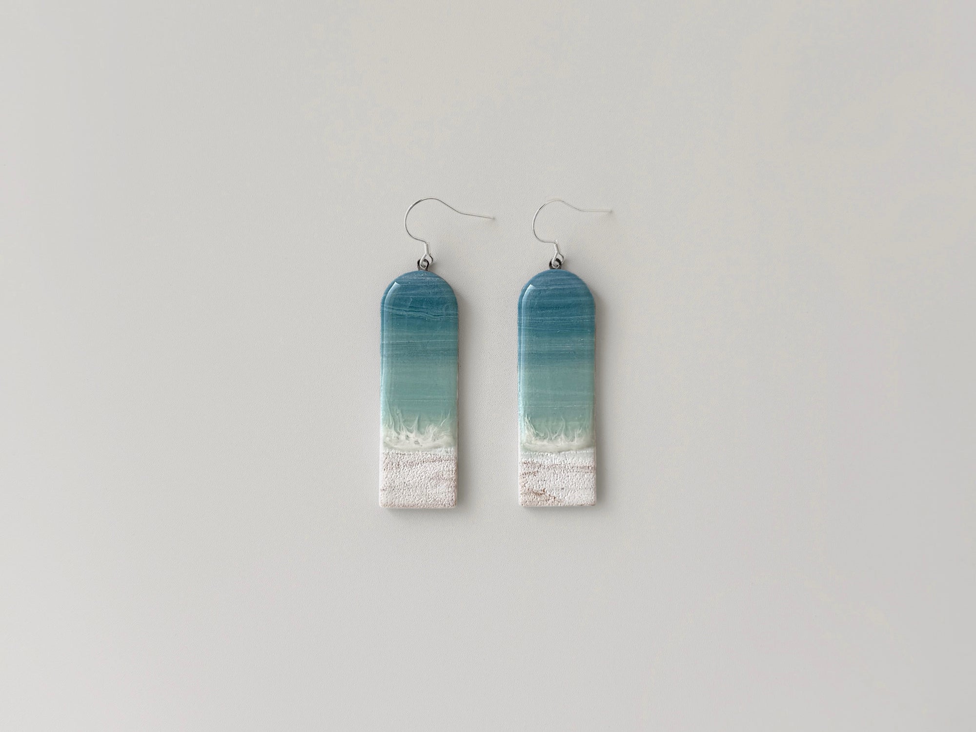 Teal Beachscape Earrings: Arches