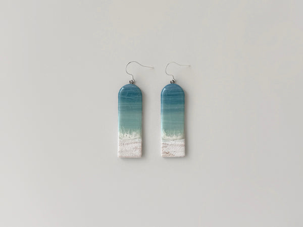 Teal Beachscape Earrings: Arches