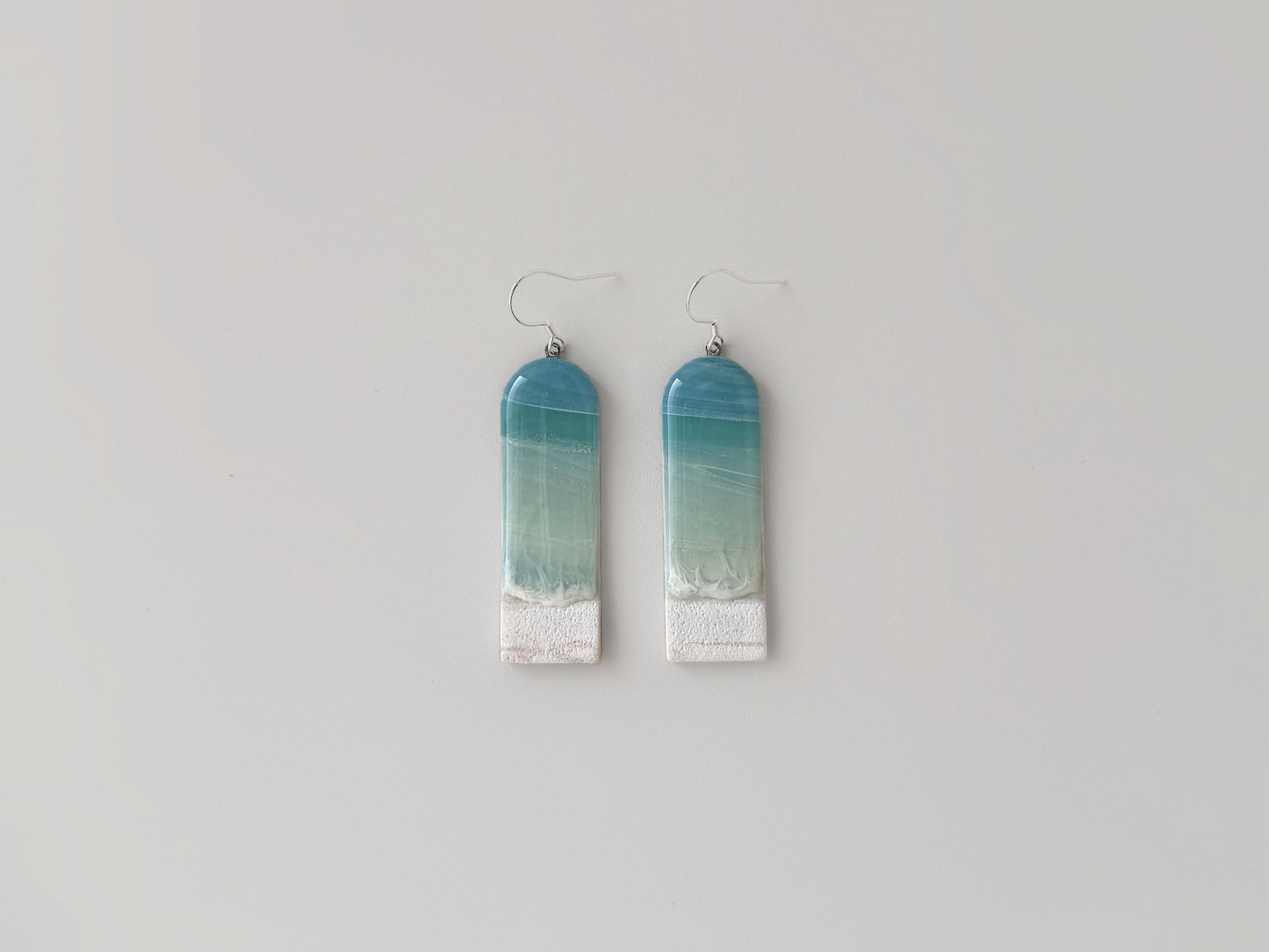 Teal Beachscape Earrings: Arches