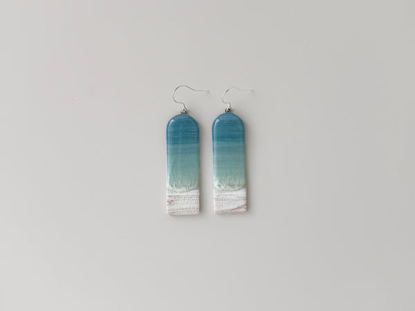 Teal Beachscape Earrings: Arches