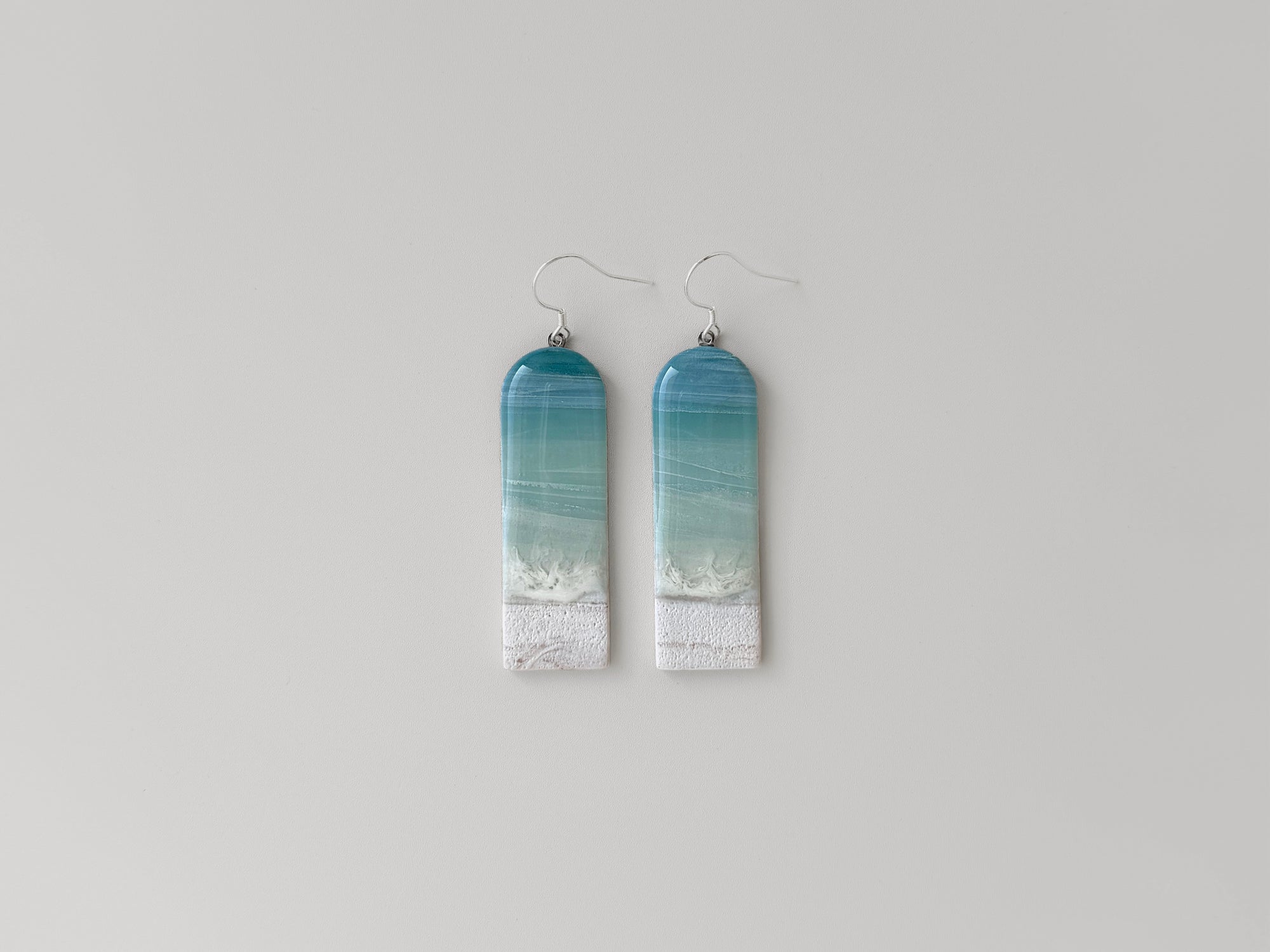 Teal Beachscape Earrings: Arches