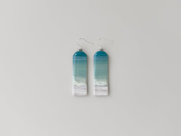 Teal Beachscape Earrings: Arches