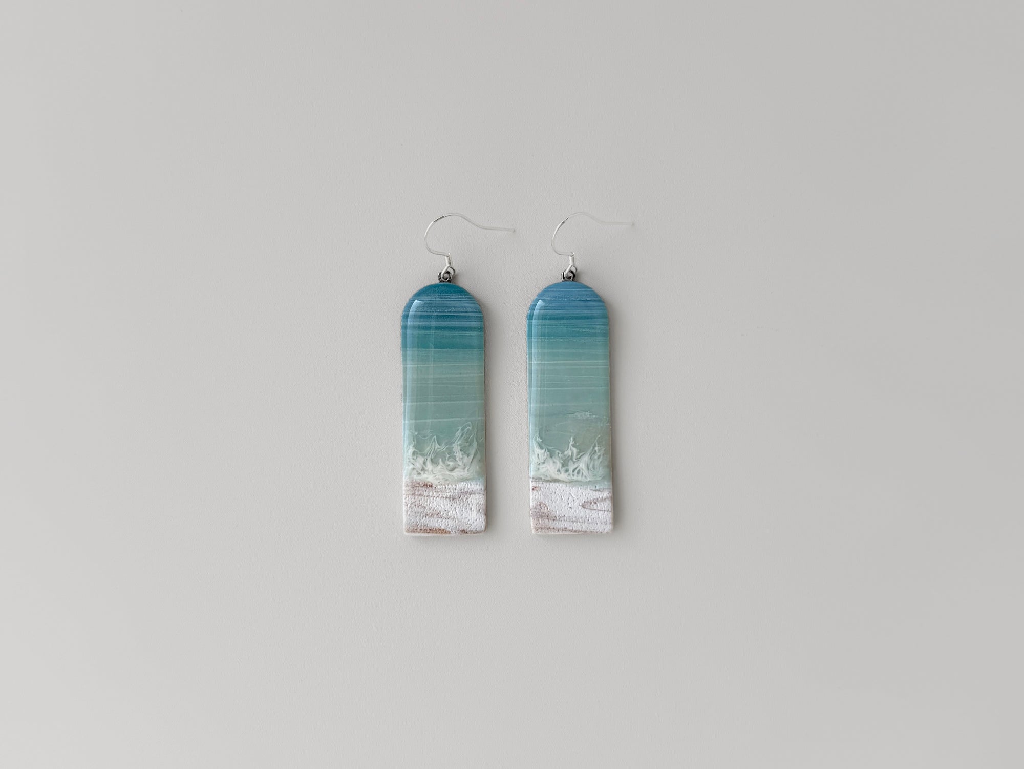 Teal Beachscape Earrings: Arches