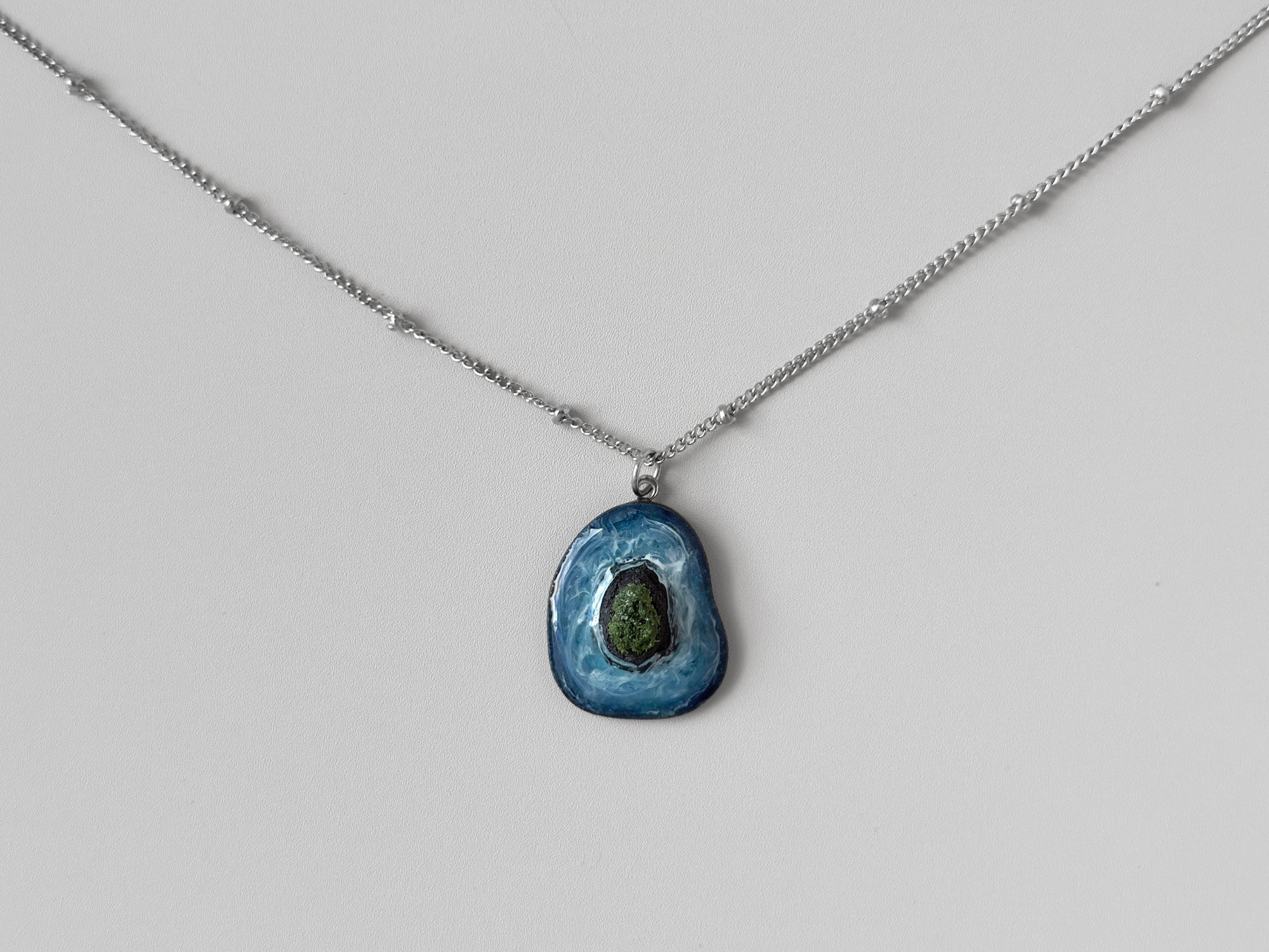 Prussian Blue Island Necklace #5