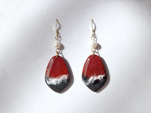 Red & Black Beachscape Earrings #10