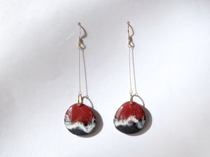 Red & Black Beachscape Earrings #16