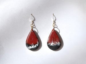 Red & Black Beachscape Earrings #13