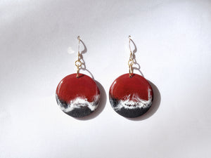 Red & Black Beachscape Earrings #12