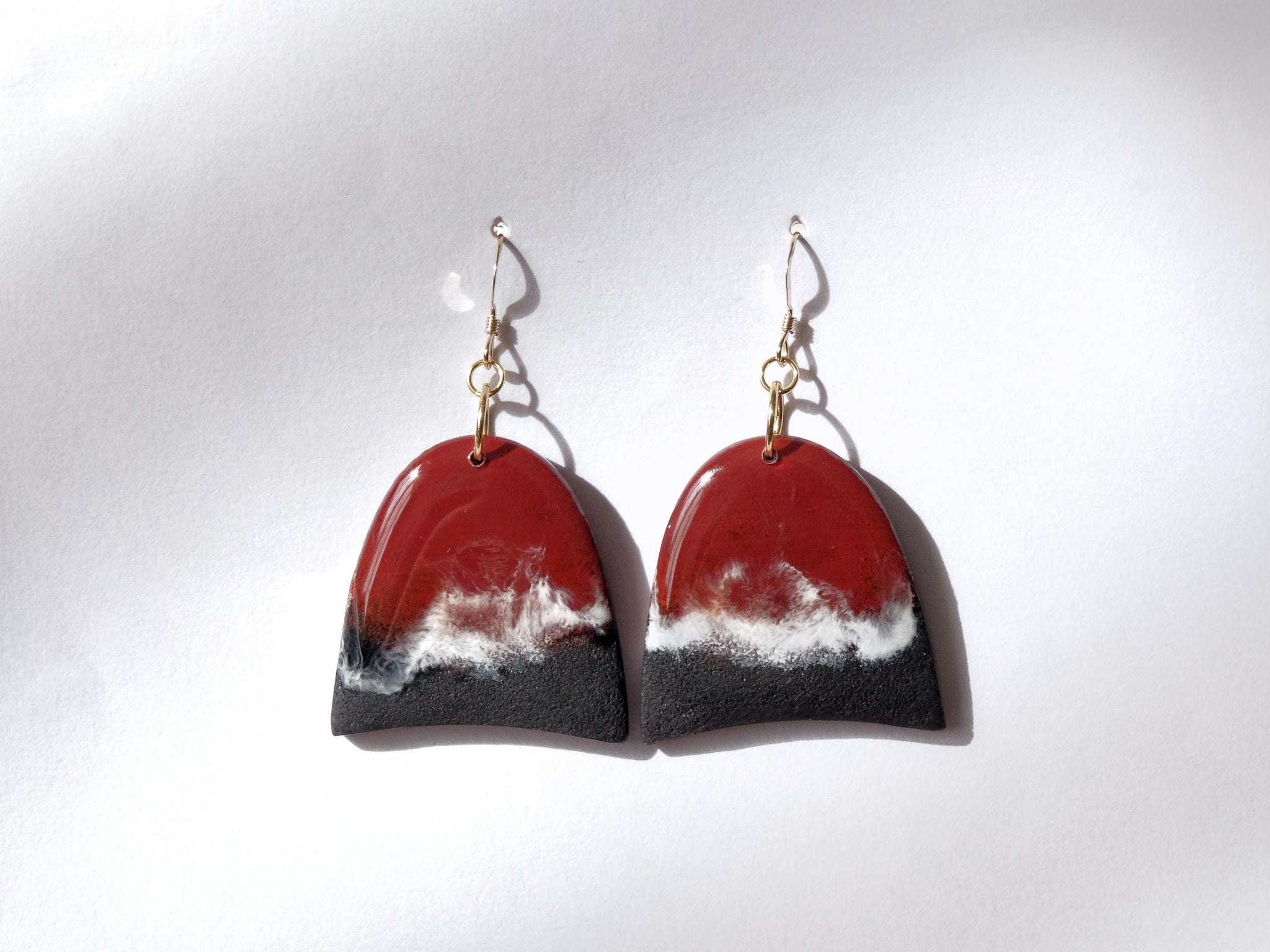 Red & Black Beachscape Earrings #11