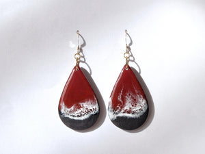 Red & Black Beachscape Earrings #6
