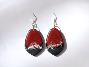 Red & Black Beachscape Earrings #7