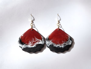 Red & Black Beachscape Earrings #5