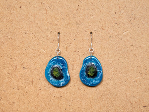 Island Earrings Collection: Teal on Black #3